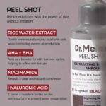 آمپول پیل شات برنج سیاه دکتر ملاکسین لایه بردار و روشن کننده پوست | Dr.melaxin peel shot glow Black rice peeling - Image 4