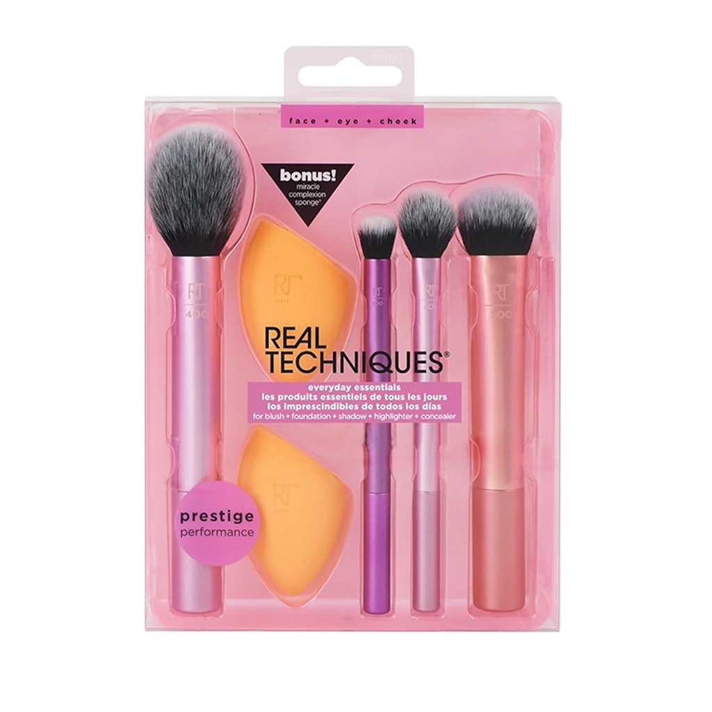 789869 ست براش ریل تکنیکس Everyday Essentials به همراه اسفنج آرایشی | Real Techniques Everyday Essentials Brush Set + Makeup Sponge - Image 1