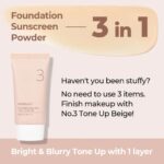 کرم ضد آفتاب تون آپ نامبوزین شماره ۳ | Numbuzin No.3 Porcelain Base-Skip Tone Up Sunscreen SPF50+ PA++++ - Image 4